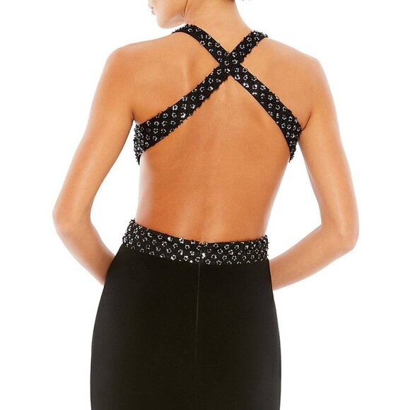 MAC DUGGAL Sequin Sheath Gown in Black Size US 6 - Picture 11 of 13